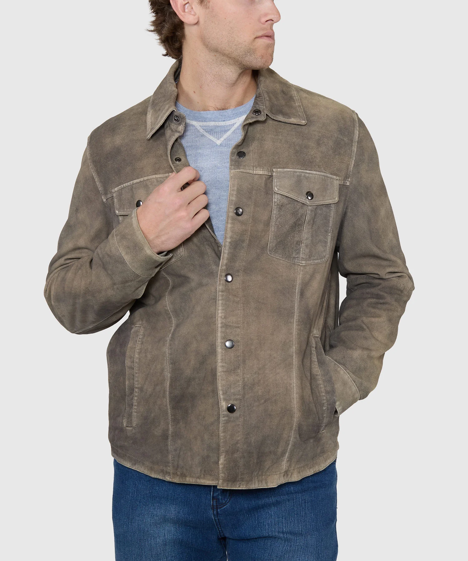 Westport Black Asheville Suede Shirt Jacket - Image 10