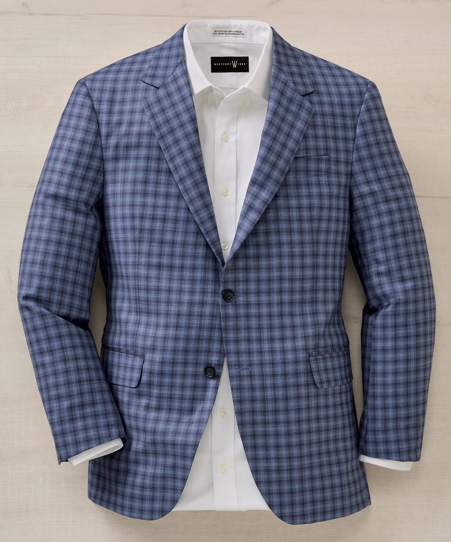 Coppley Two-Button Side Vent Plaid Sport Coat - Image 2