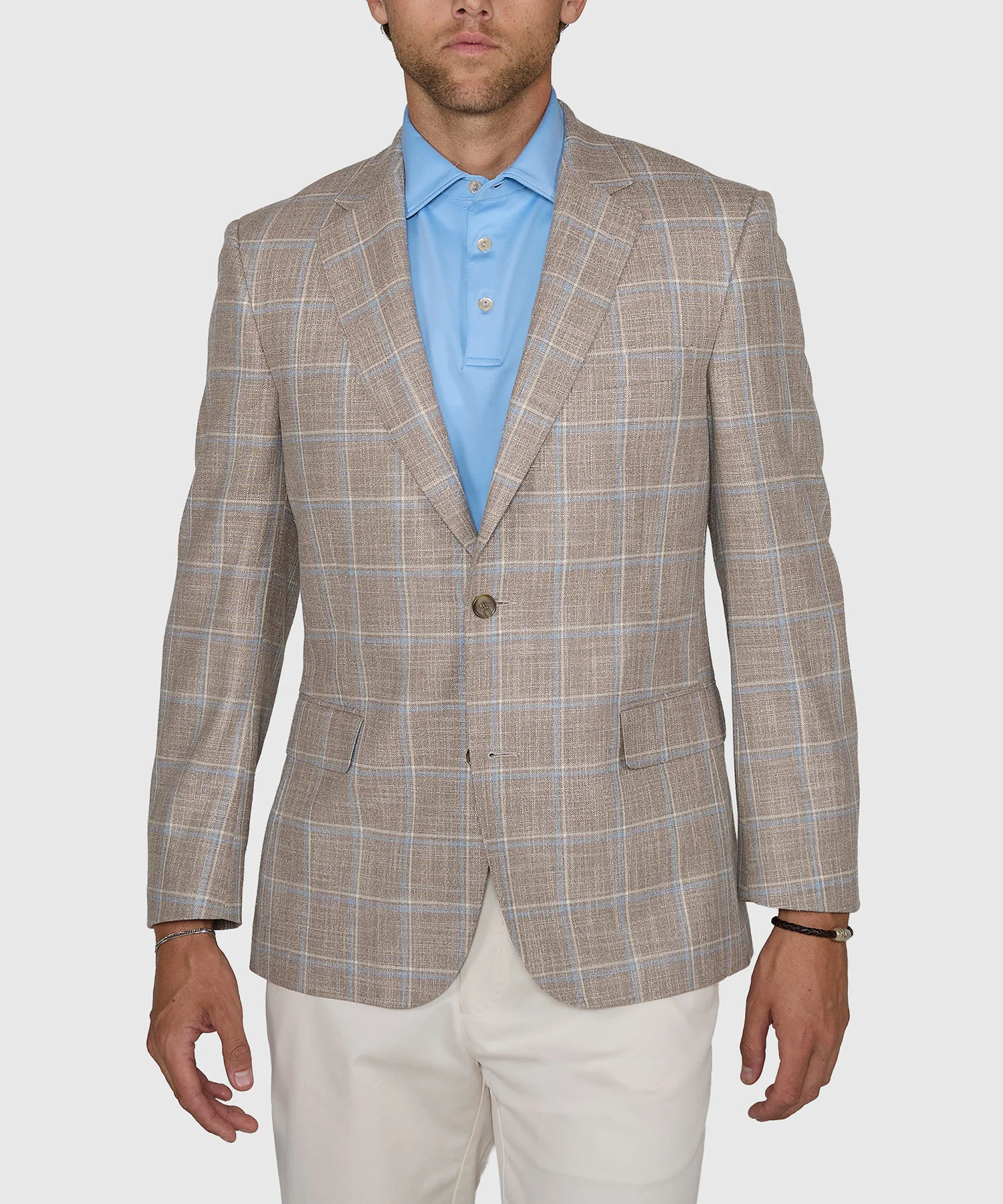 Westport Black Two-Button Side Vent Windowpane Sport Coat - Image 2