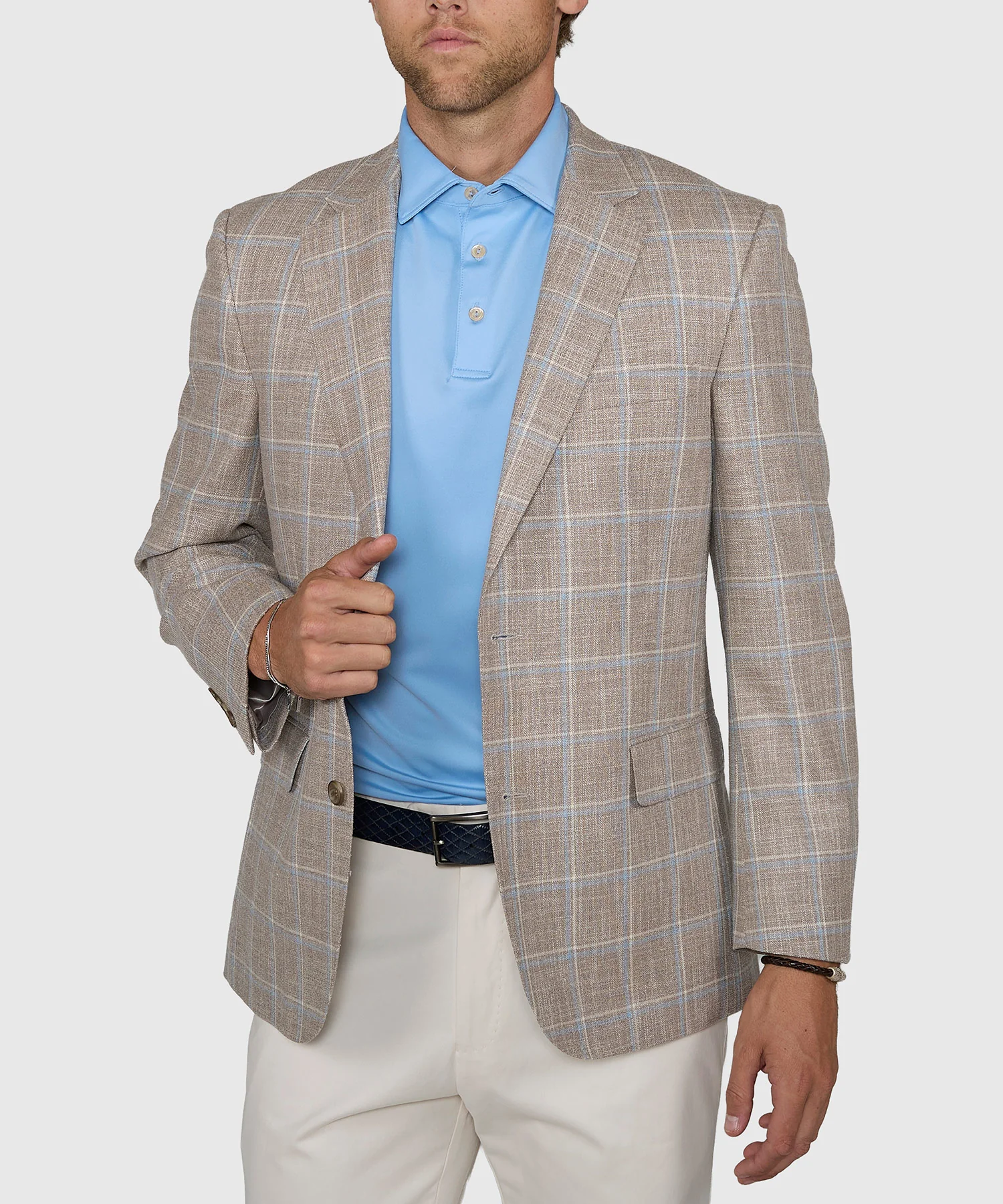 Westport Black Two-Button Side Vent Windowpane Sport Coat - Image 3