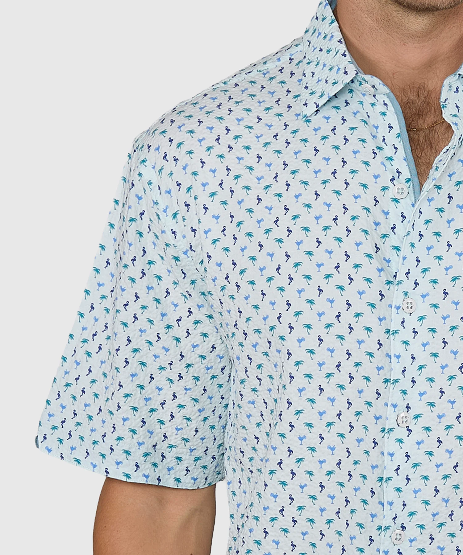 Tommy Bahama Short Sleeve Nova Wave Flock It To You Sport Shirt - Image 3