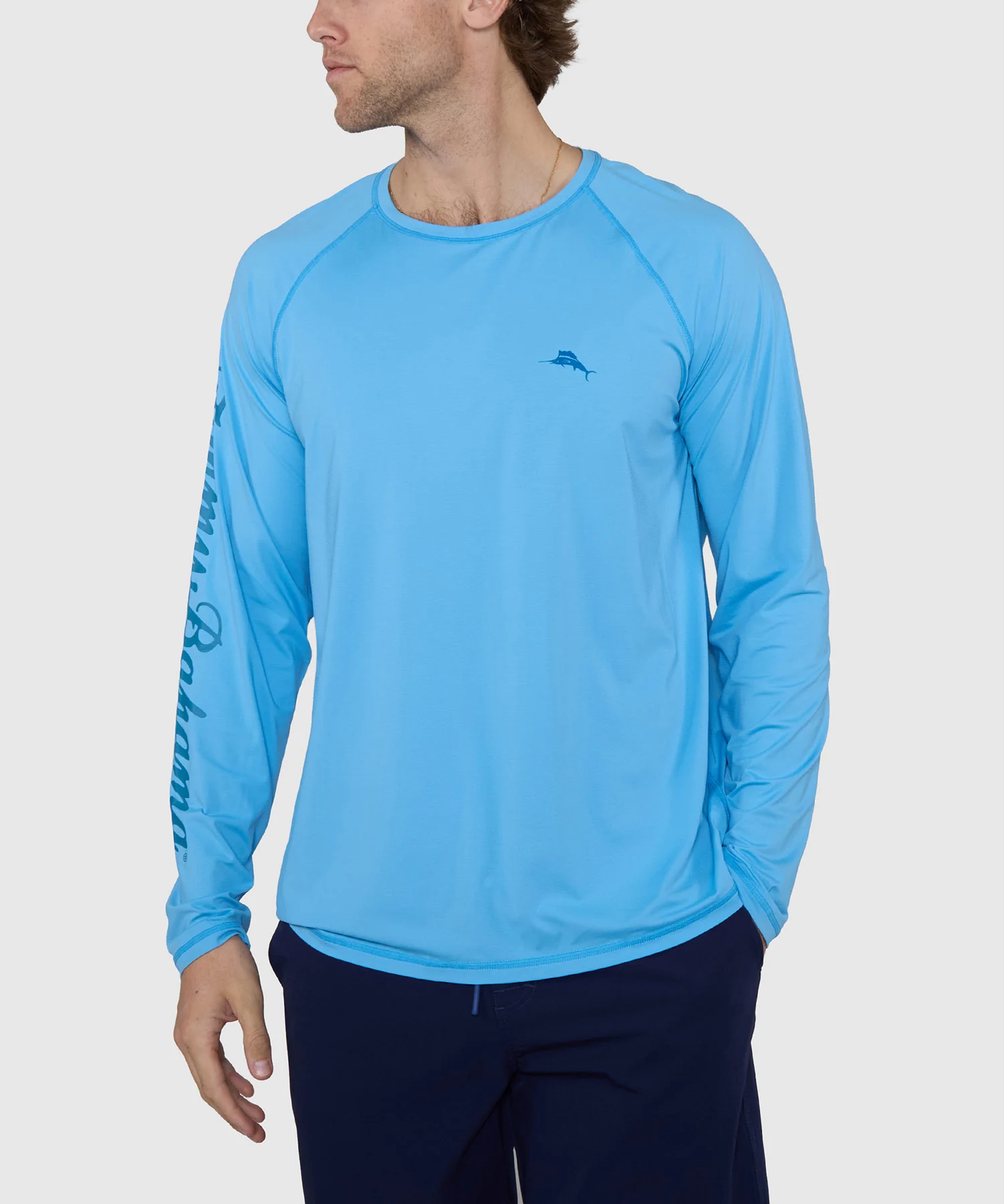 Tommy Bahama Chill Time Bay Long Sleeve Crew Neck Rash Guard Shirt - Image 11