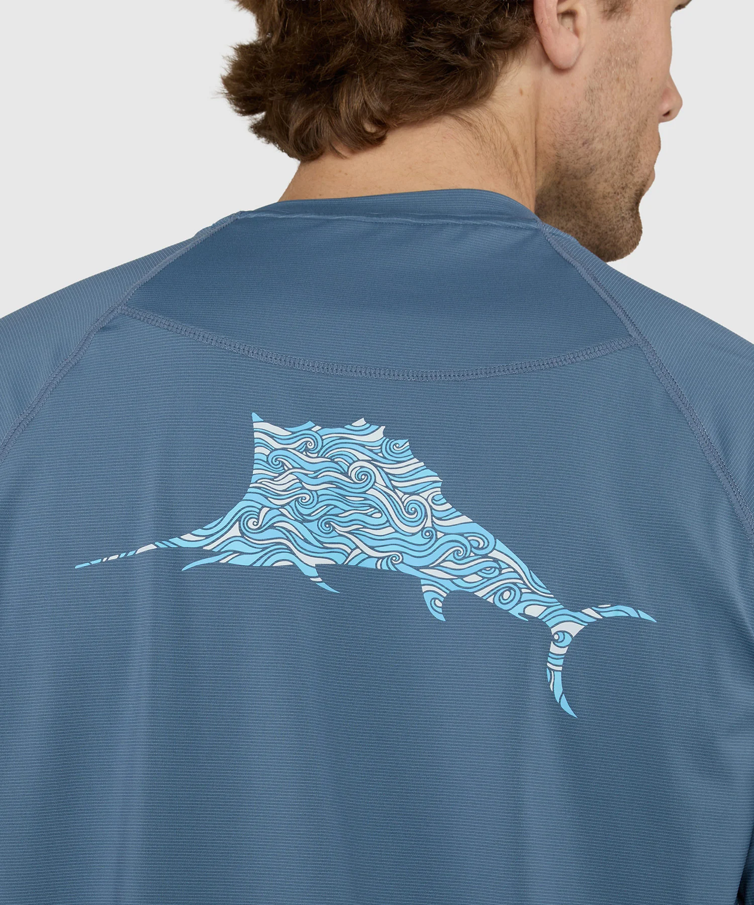 Tommy Bahama Chill Time Bay Short Sleeve Crew Neck Rash Guard T-Shirt - Image 3