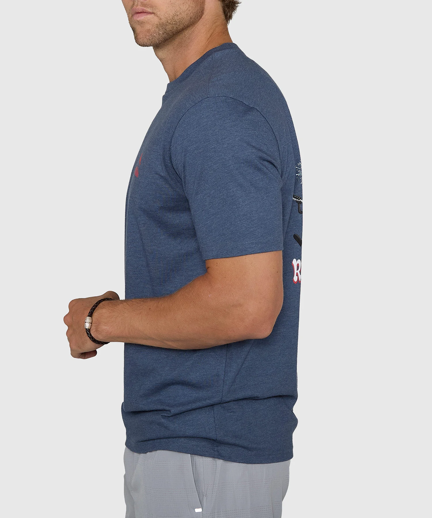 Tommy Bahama Rum White and Brew Crew Neck T-Shirt - Image 5