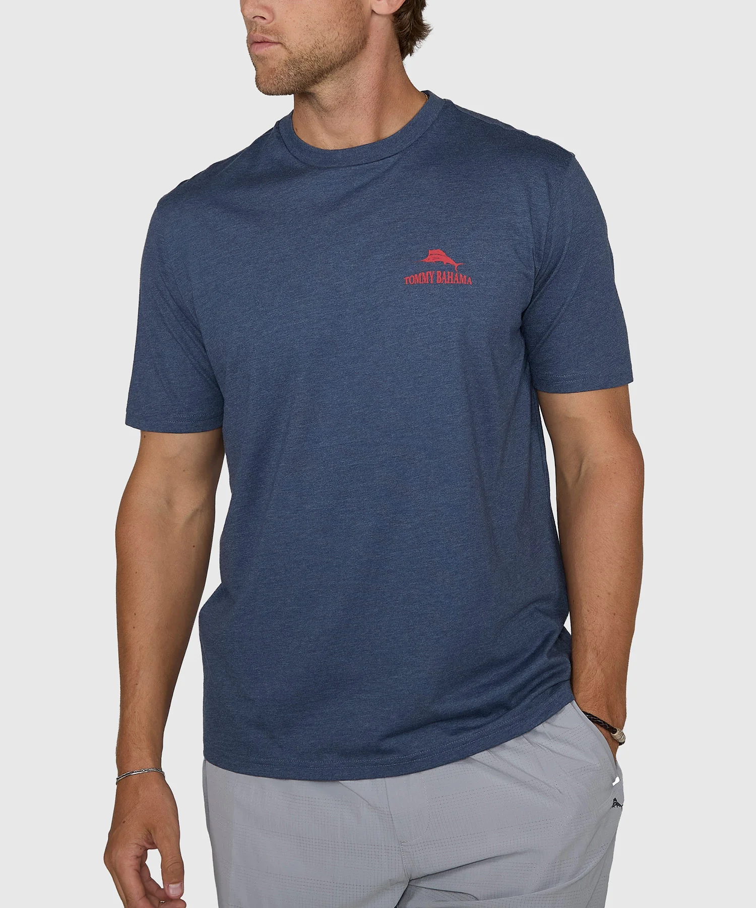 Tommy Bahama Rum White and Brew Crew Neck T-Shirt - Image 6