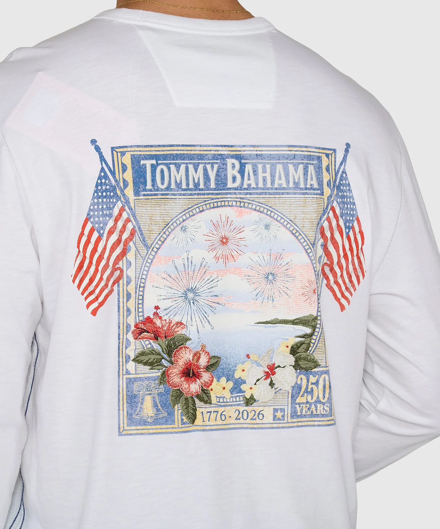 Tommy Bahama Long May It Wave Crew Neck T-Shirt - Image 3