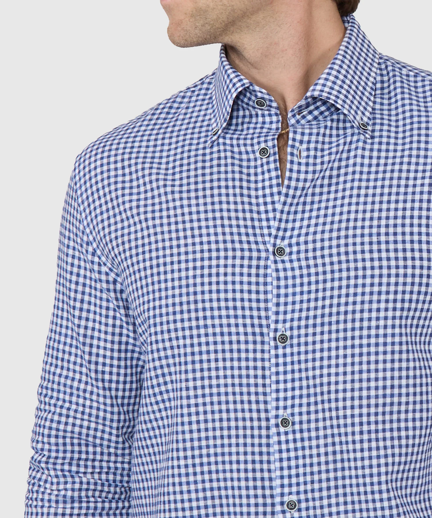 Westport Black Long Sleeve Button-Down Collar Linen Cotton Sport Shirt - Image 4