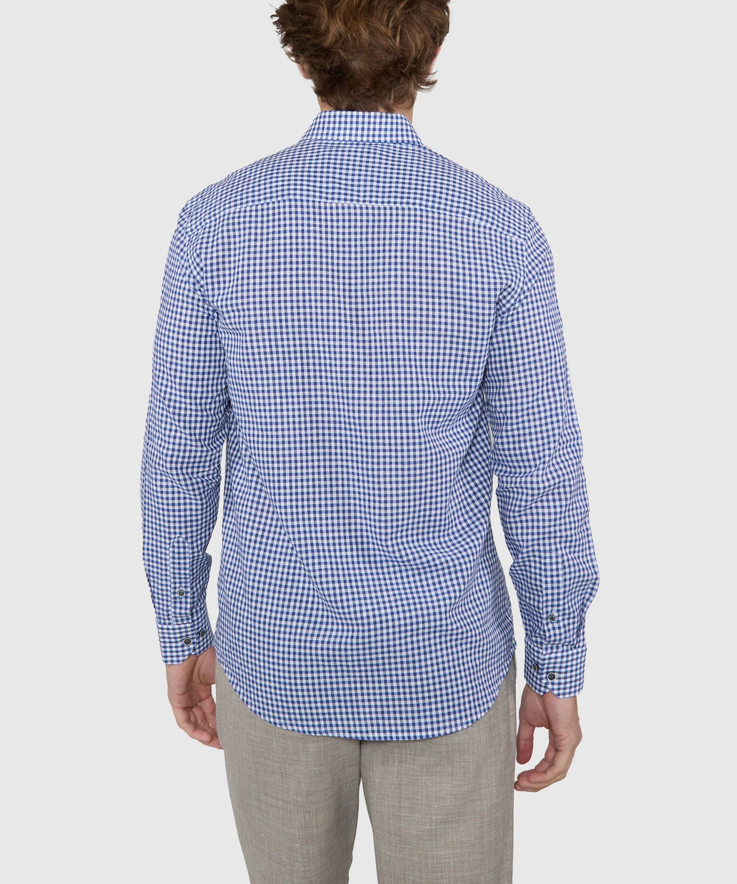 Westport Black Long Sleeve Button-Down Collar Linen Cotton Sport Shirt - Image 5