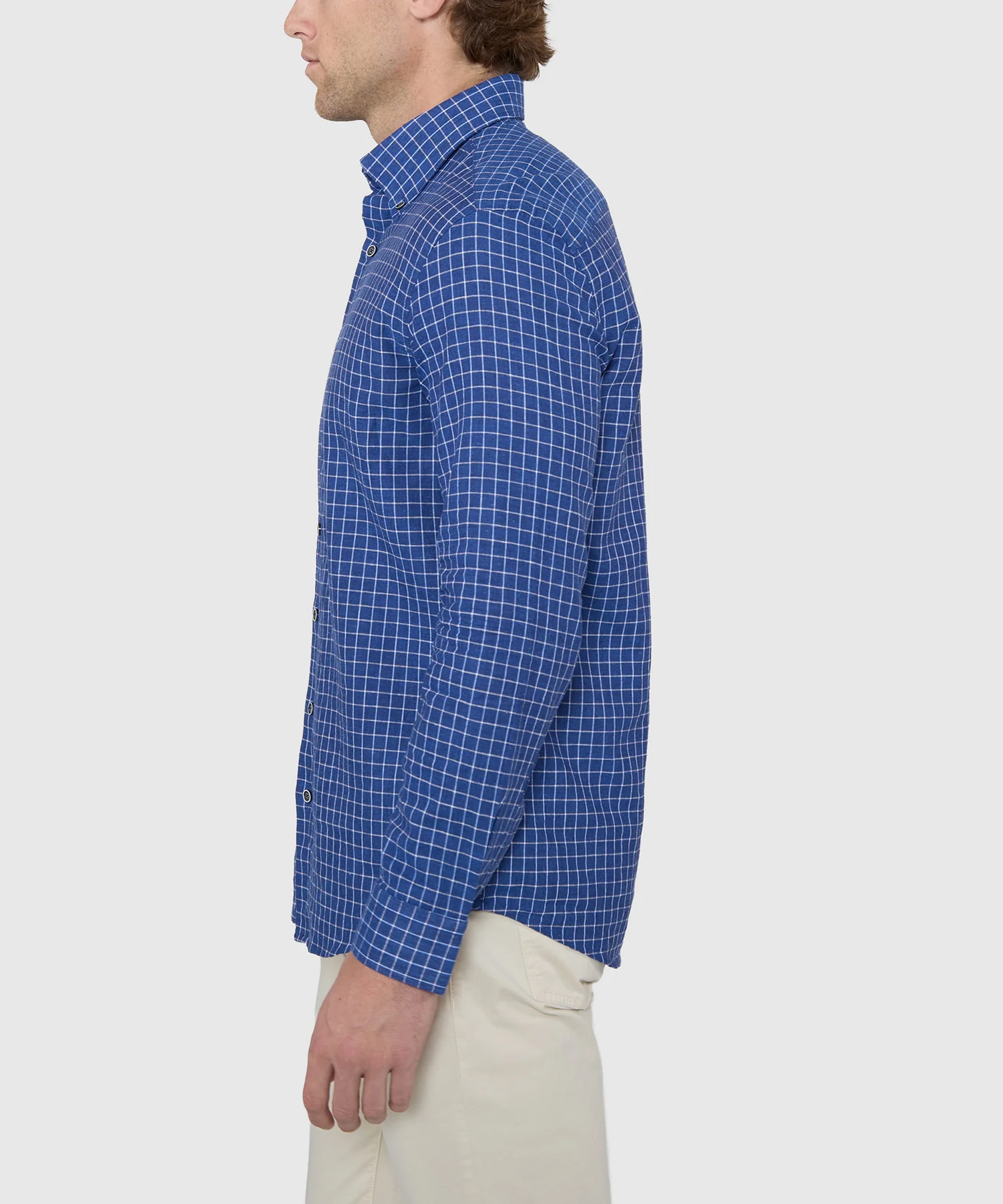 Westport Black Long Sleeve Button-Down Collar Linen Cotton Sport Shirt - Image 3