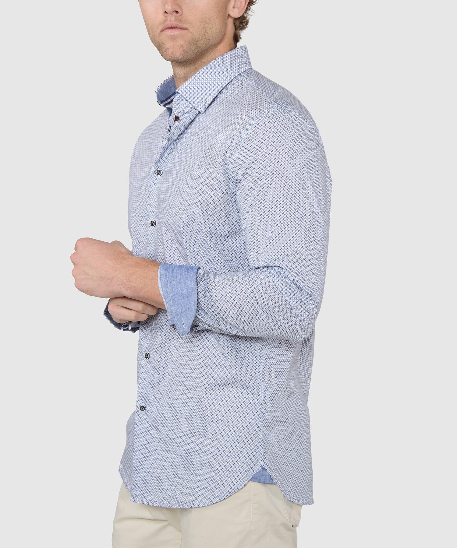 Westport Black Long Sleeve Print Sport Shirt - Image 4