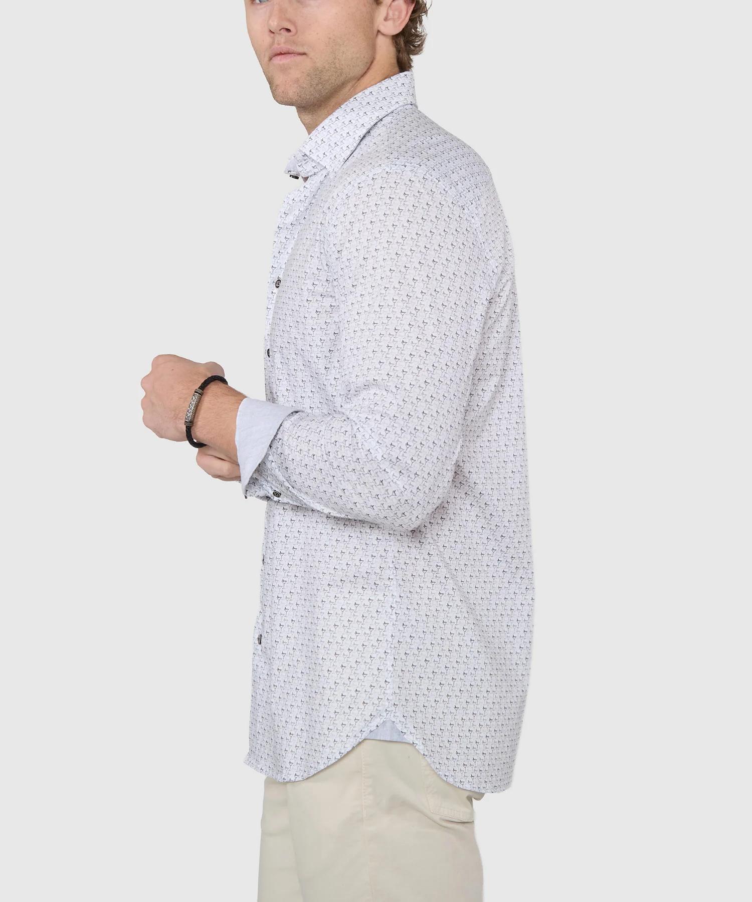 Westport Black Long Sleeve Print Sport Shirt - Image 3
