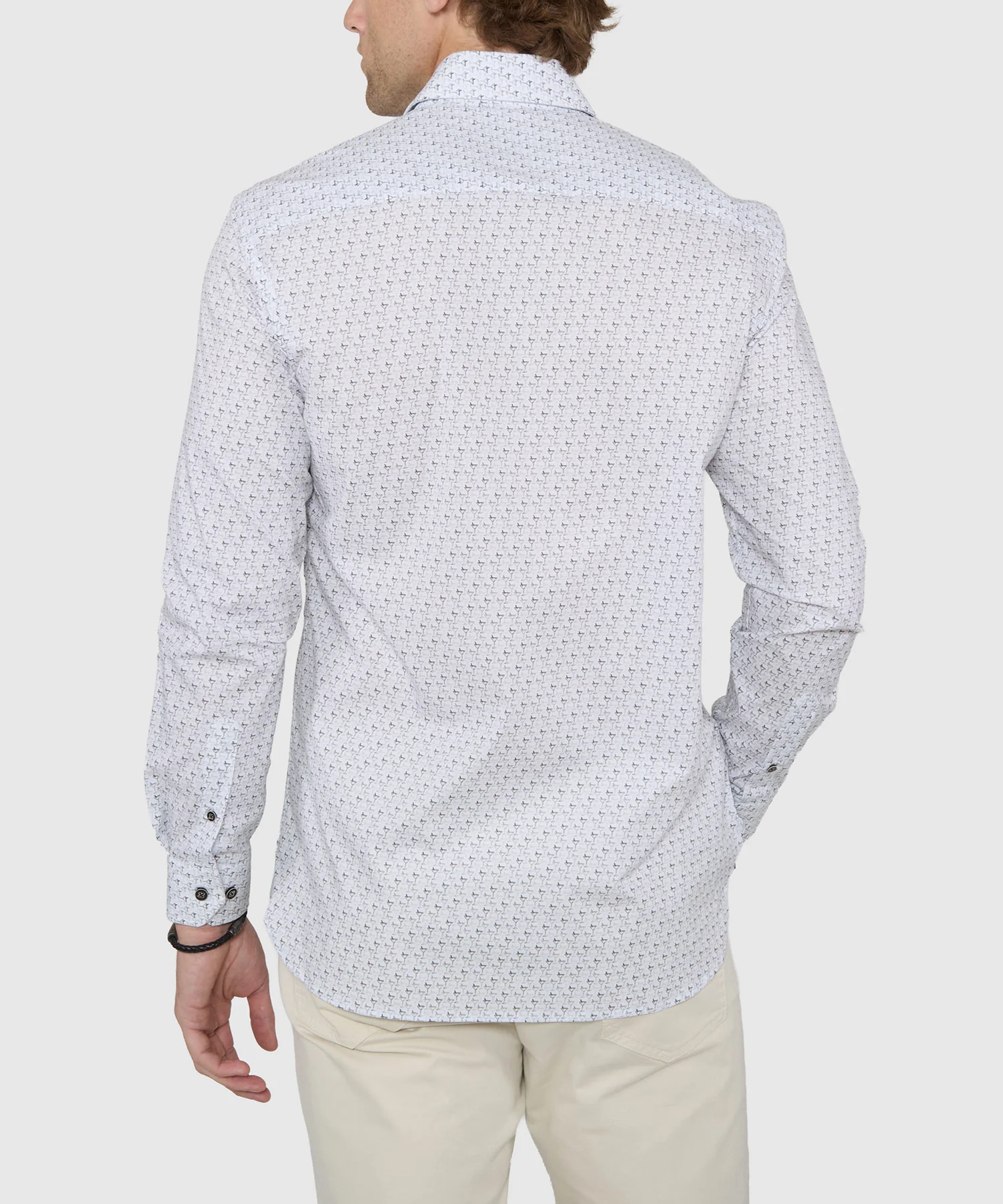 Westport Black Long Sleeve Print Sport Shirt - Image 4