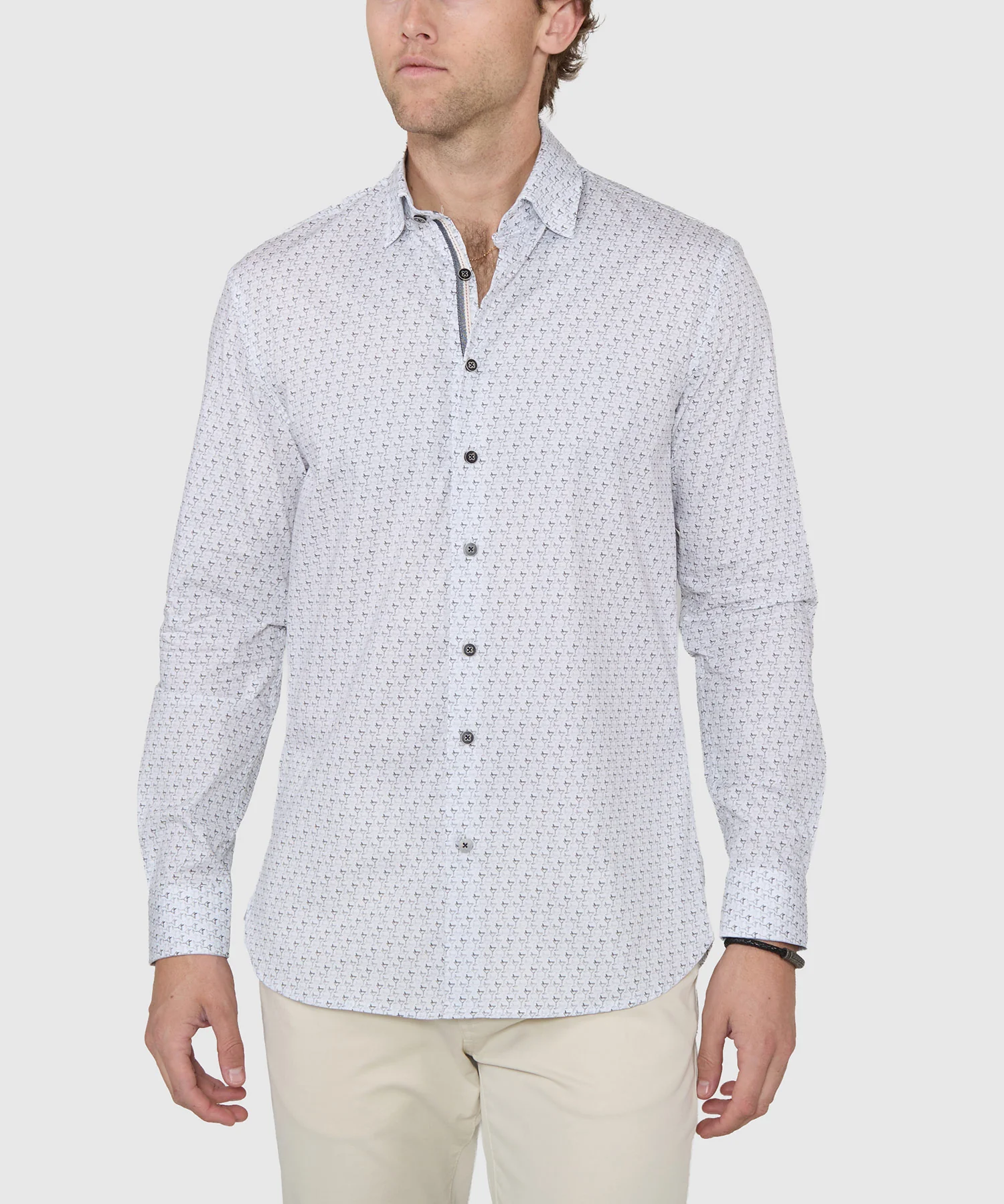 Westport Black Long Sleeve Print Sport Shirt - Image 5