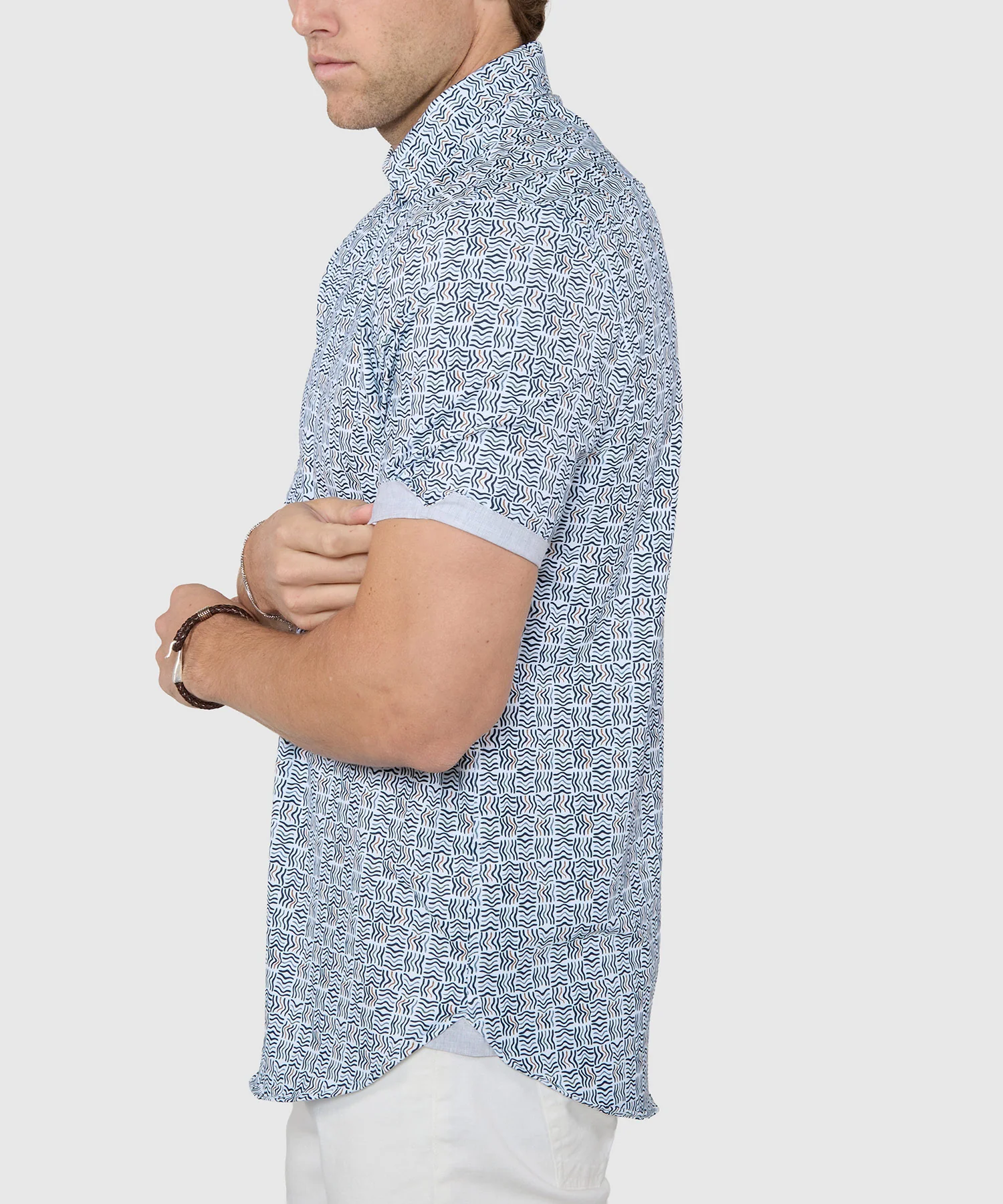 Westport Black Short Sleeve Printed Sport Shirt - Image 4