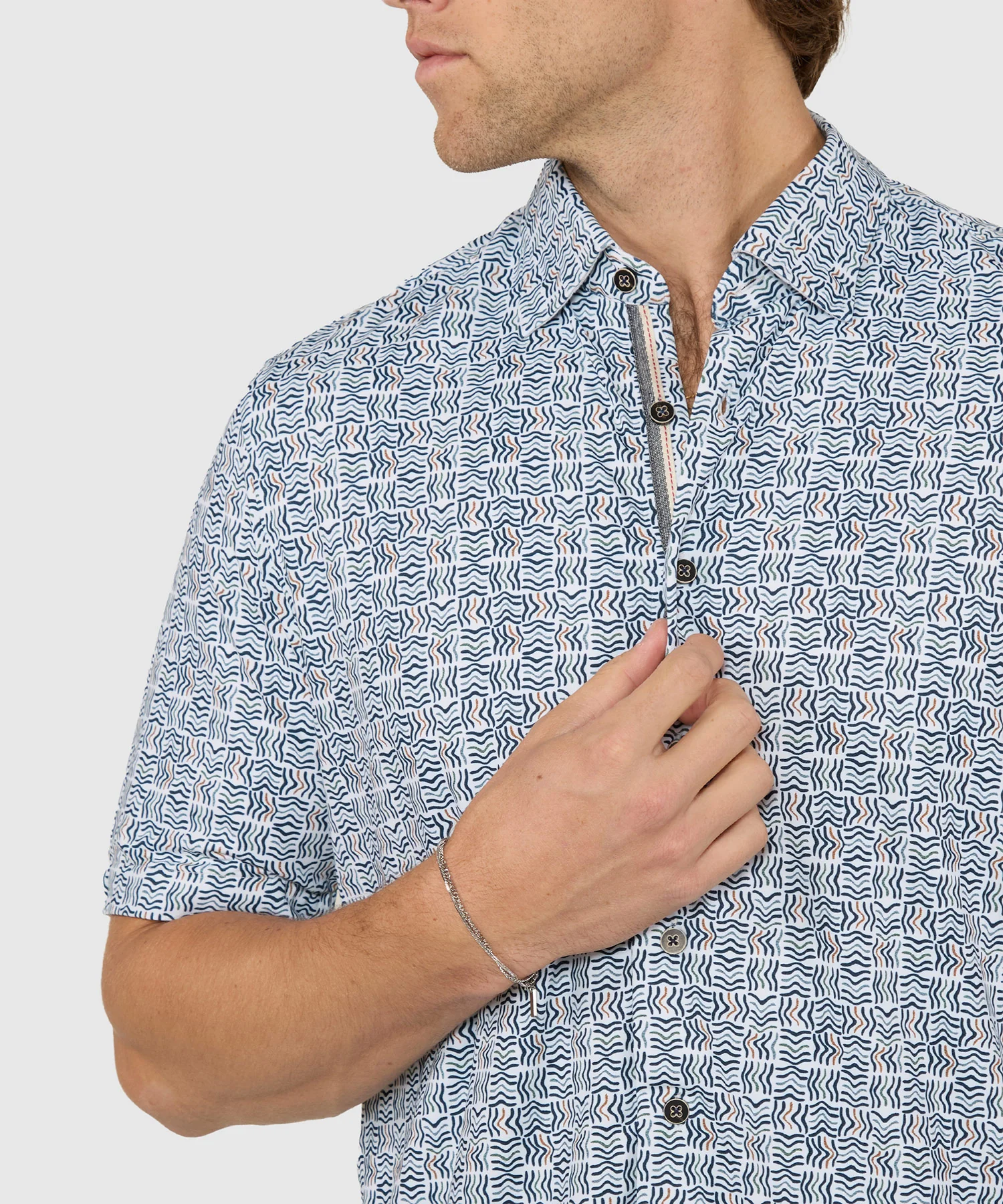 Westport Black Short Sleeve Printed Sport Shirt - Image 5