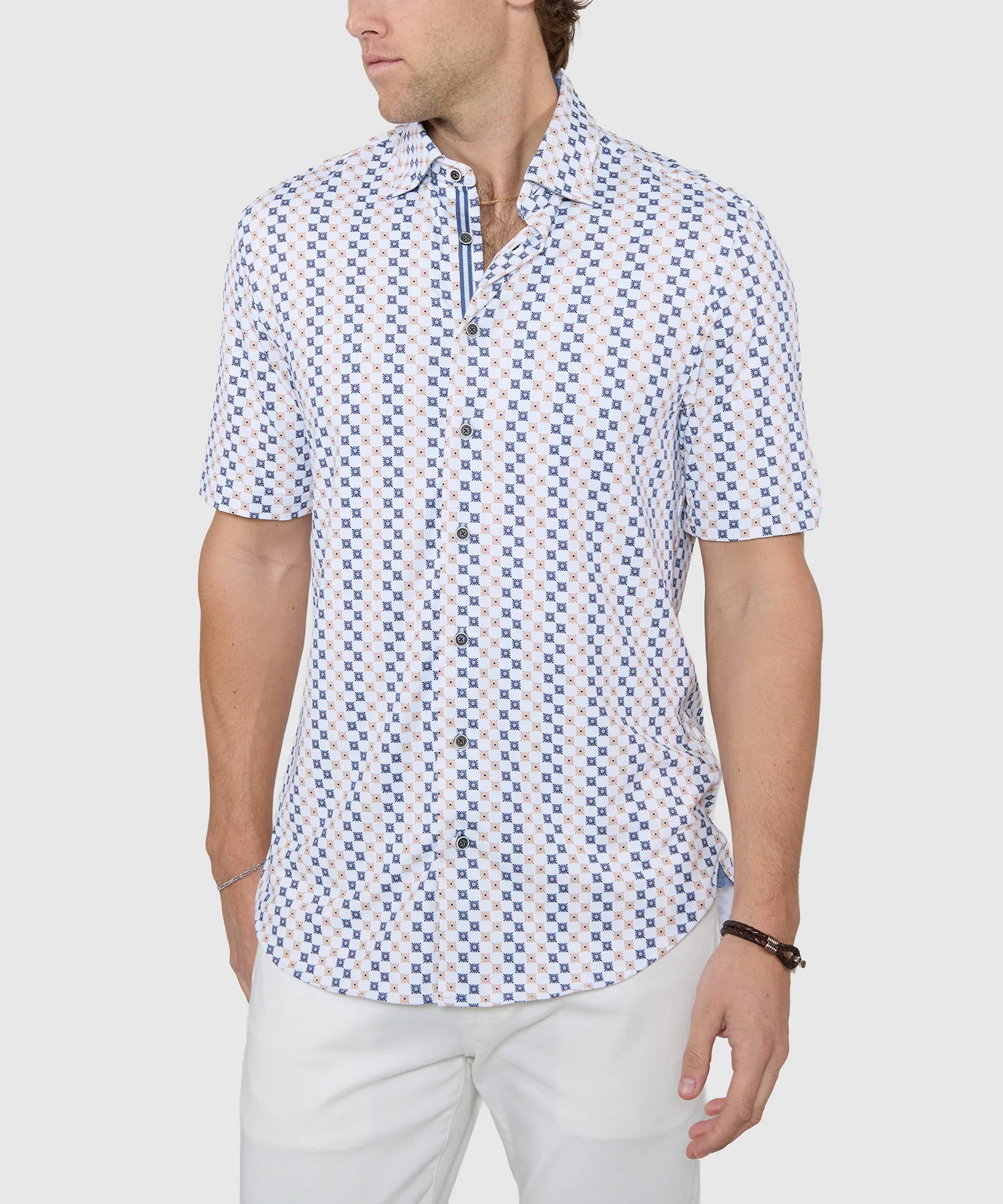 Westport Black Short Sleeve Printed Sport Shirt - Image 2