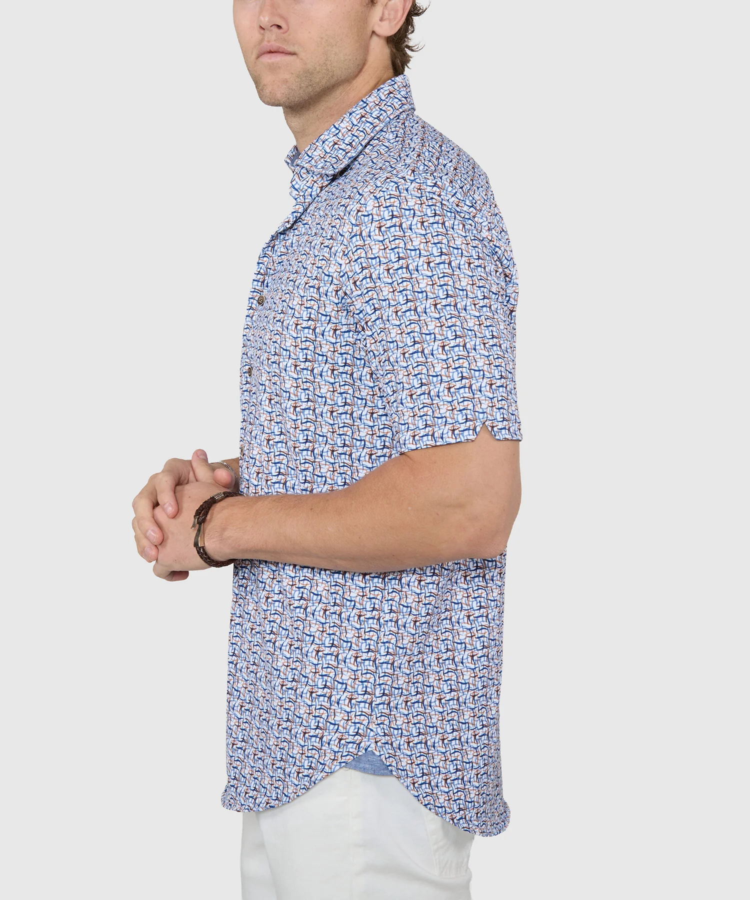 Westport Black Short Sleeve Printed Sport Shirt - Image 6