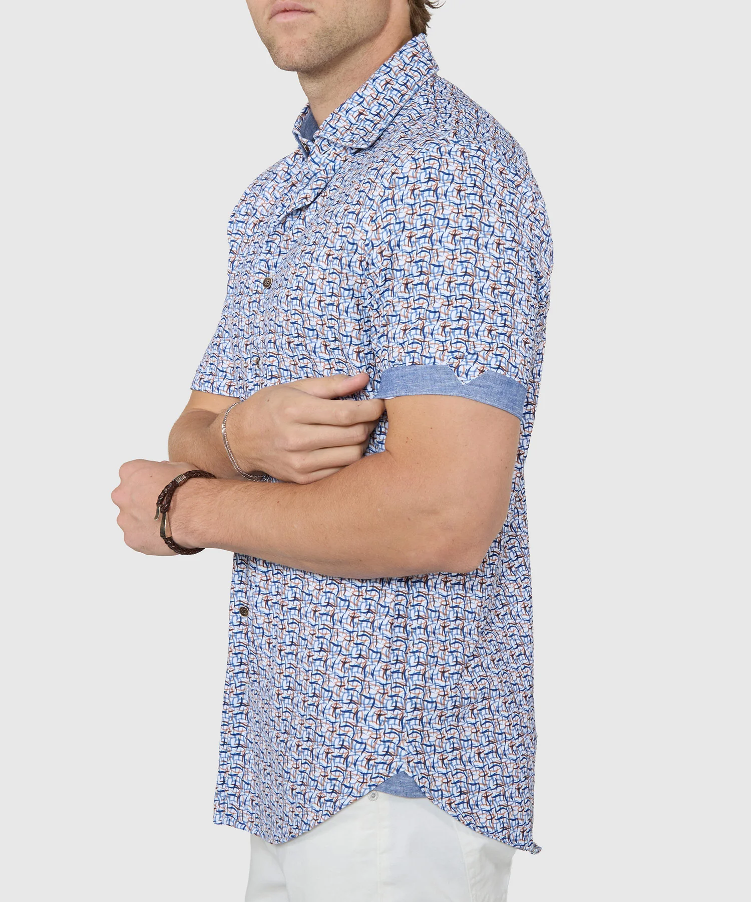 Westport Black Short Sleeve Printed Sport Shirt - Image 7