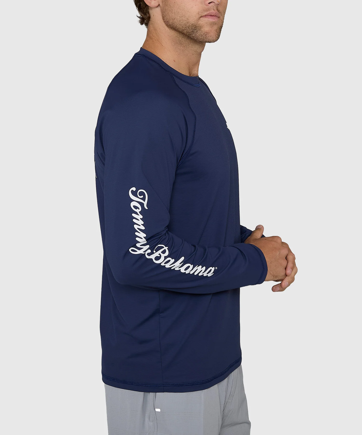 Tommy Bahama Long Sleeve Chill Time Bay Crew Rash Guard Swim Shirt - Image 5
