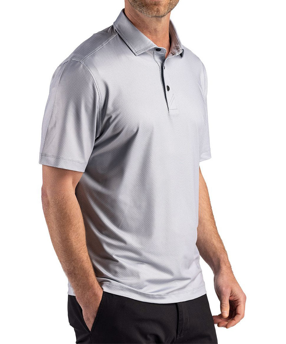 Cutter & Buck Short Sleeve Pike Recycled Lattice Print Polo - Image 11