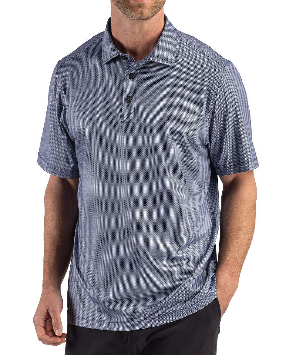 Cutter & Buck Short Sleeve Pike Recycled Lattice Print Polo - Image 15
