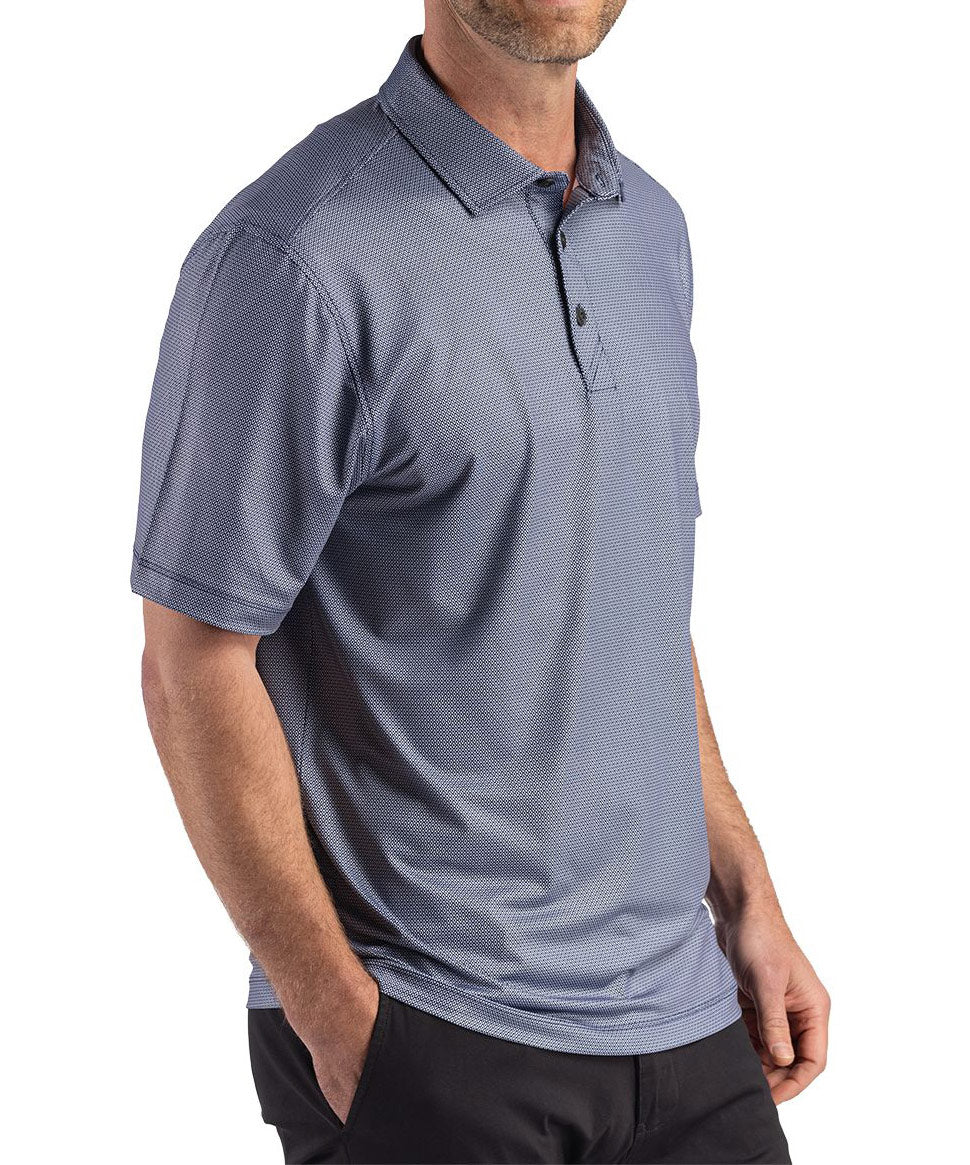 Cutter & Buck Short Sleeve Pike Recycled Lattice Print Polo - Image 17