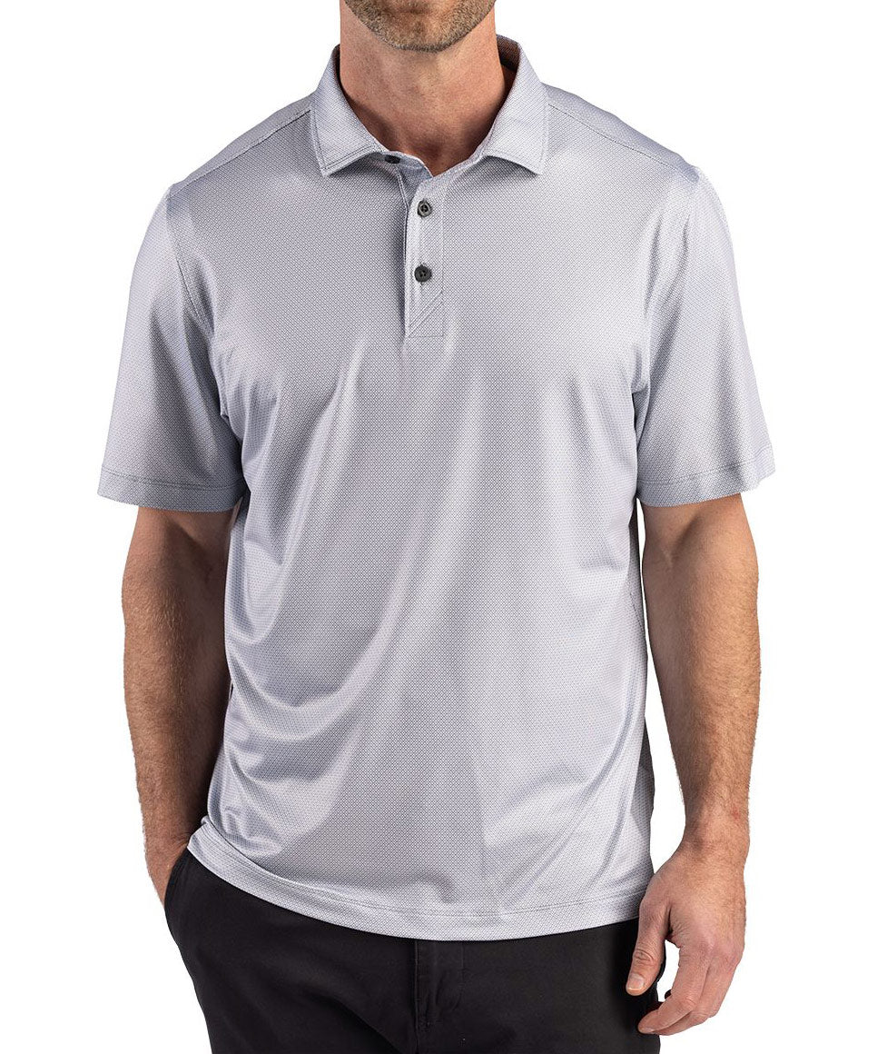 Cutter & Buck Short Sleeve Pike Recycled Lattice Print Polo - Image 9