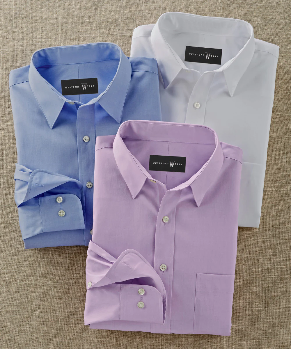 Westport 1989 Pinpoint Spread Collar Dress Shirt - Image 3