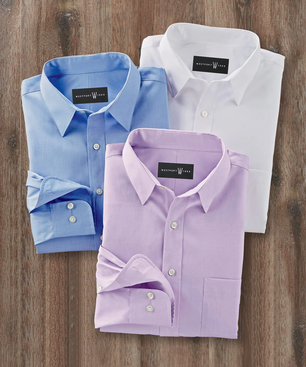 Westport 1989 Pinpoint Spread Collar Dress Shirt - Image 5