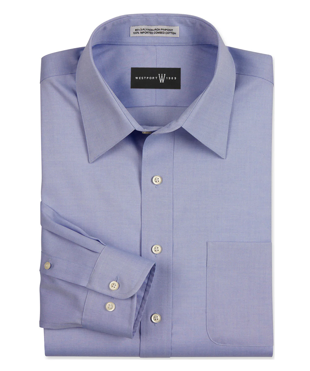 Westport 1989 Pinpoint Spread Collar Dress Shirt - Image 6