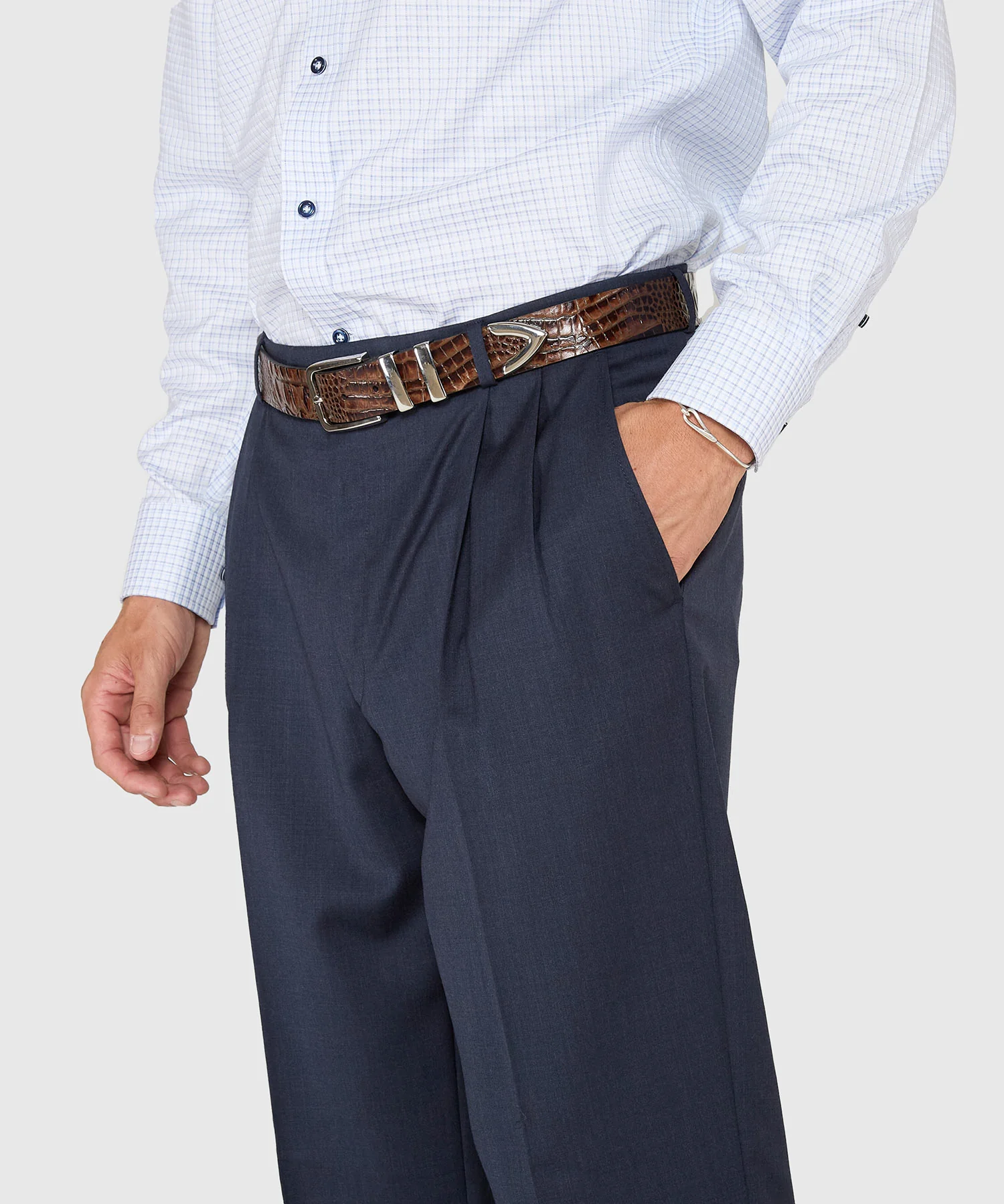Ballin Pleated Gabardine Trousers - Image 11