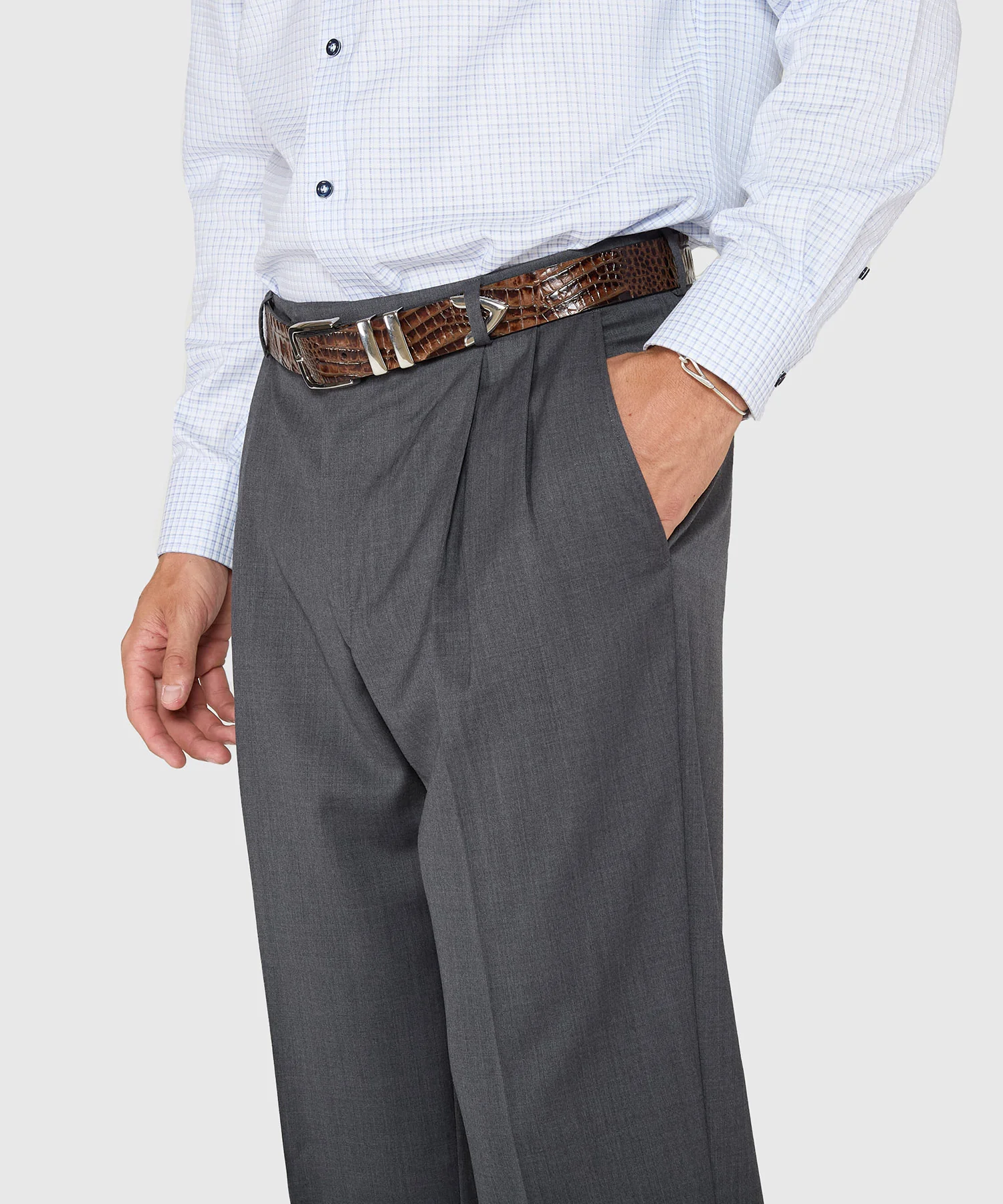 Ballin Pleated Gabardine Trousers - Image 3