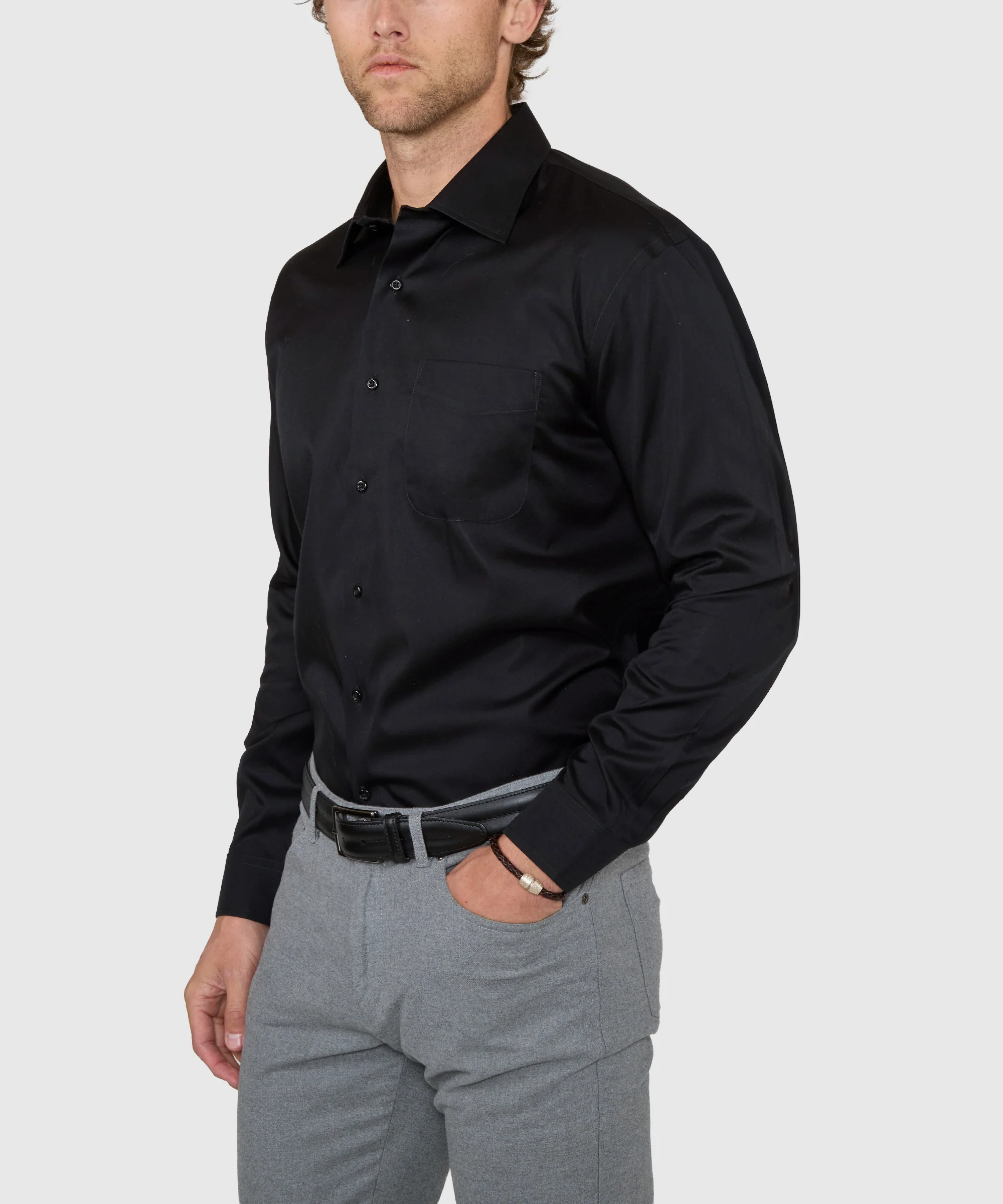 Wilkes & Riley Poplin Spread Collar Dress Shirt - Image 3