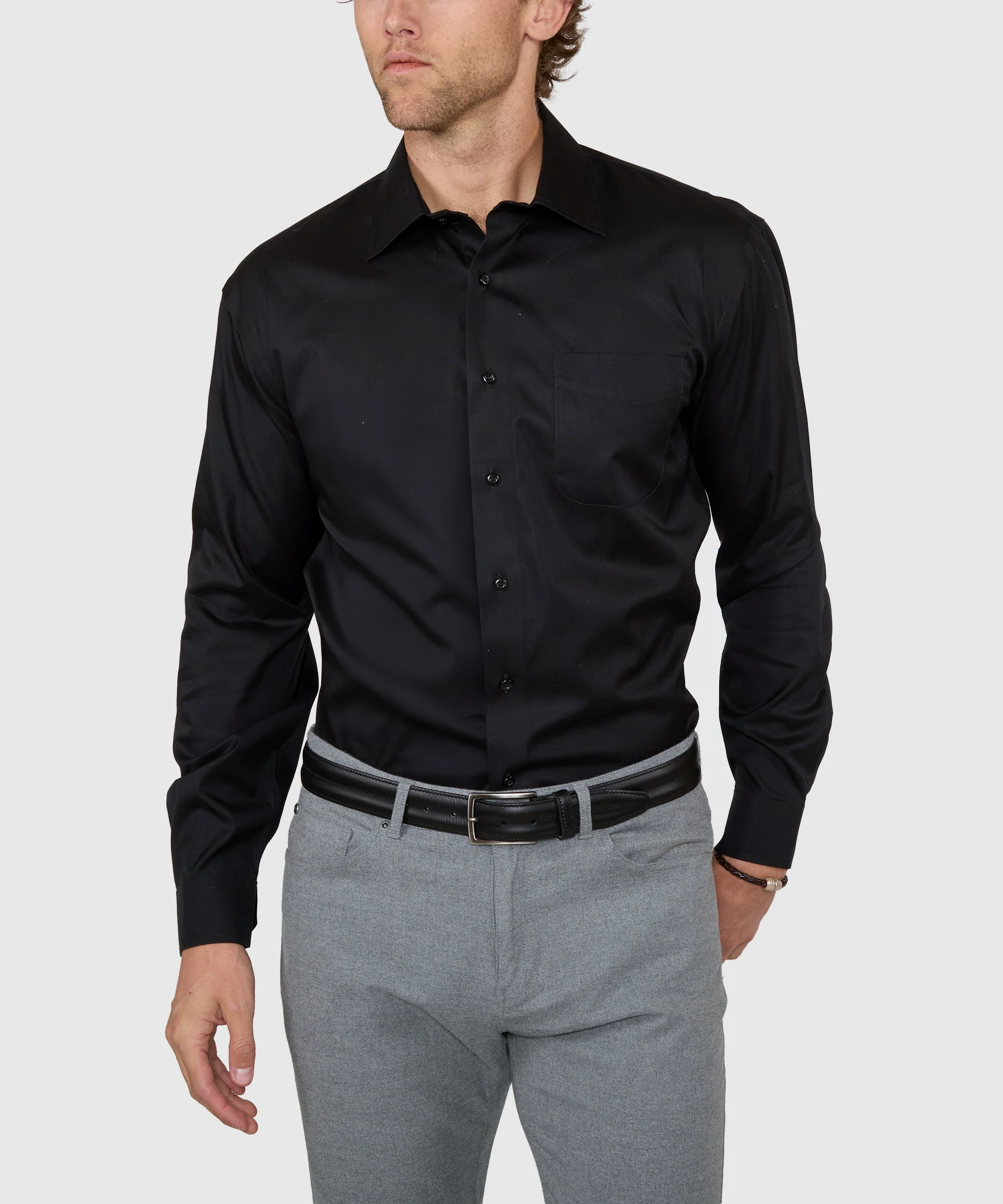Wilkes & Riley Poplin Spread Collar Dress Shirt - Image 4