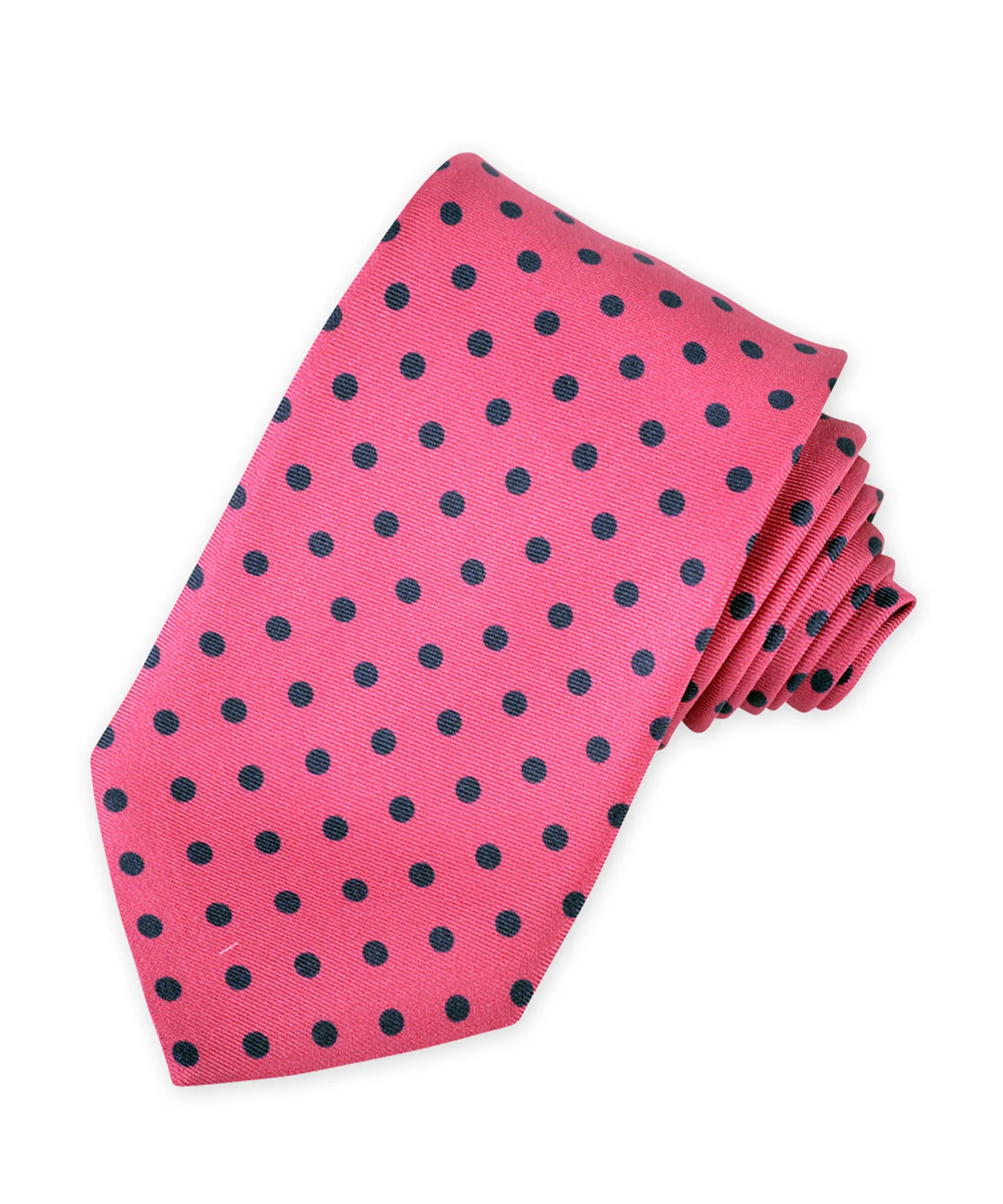 Westport Black Italian Silk Dot Tie - Image 7