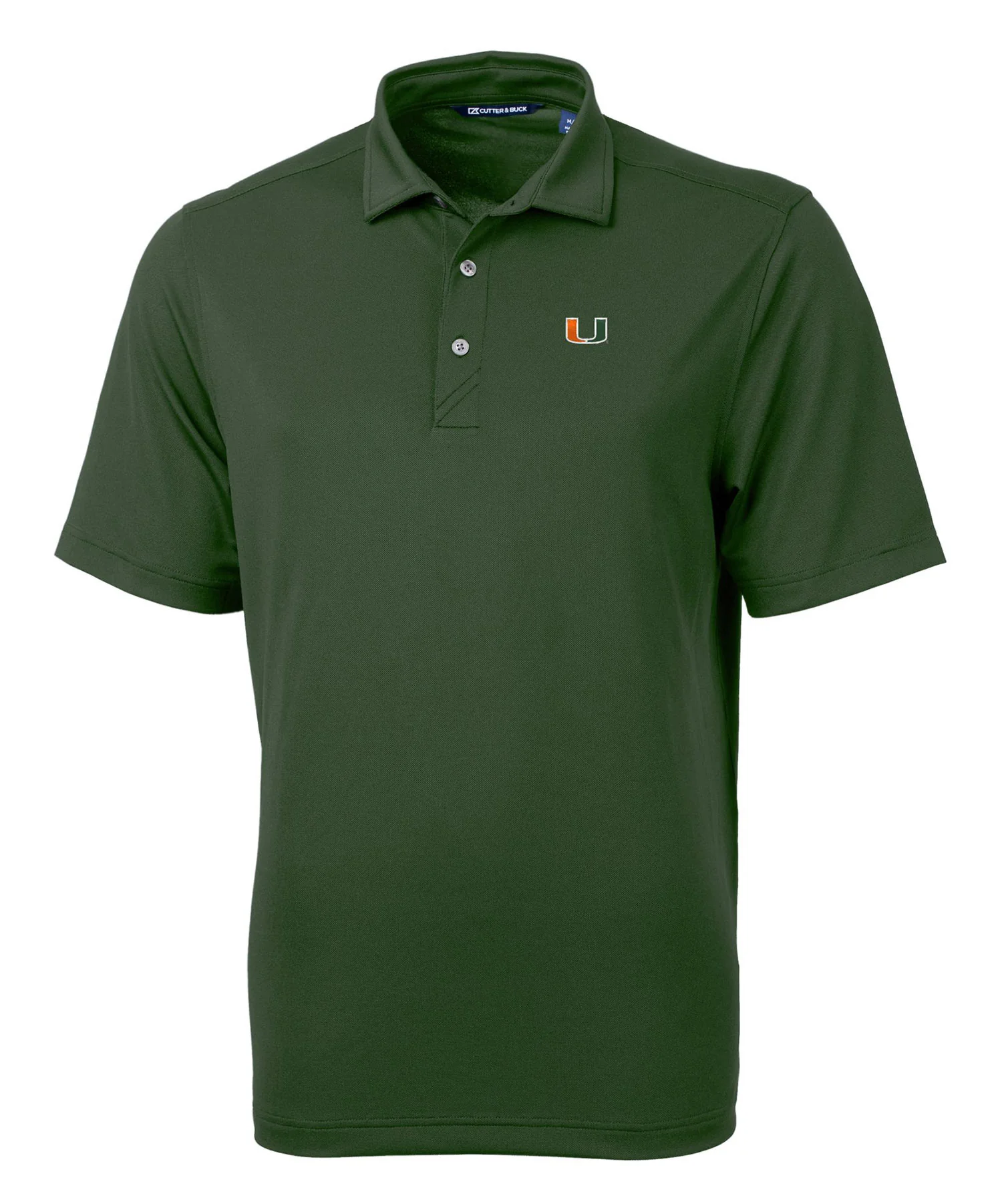 Cutter & Buck University of Miami Hurricanes Short Sleeve Polo Knit Shirt