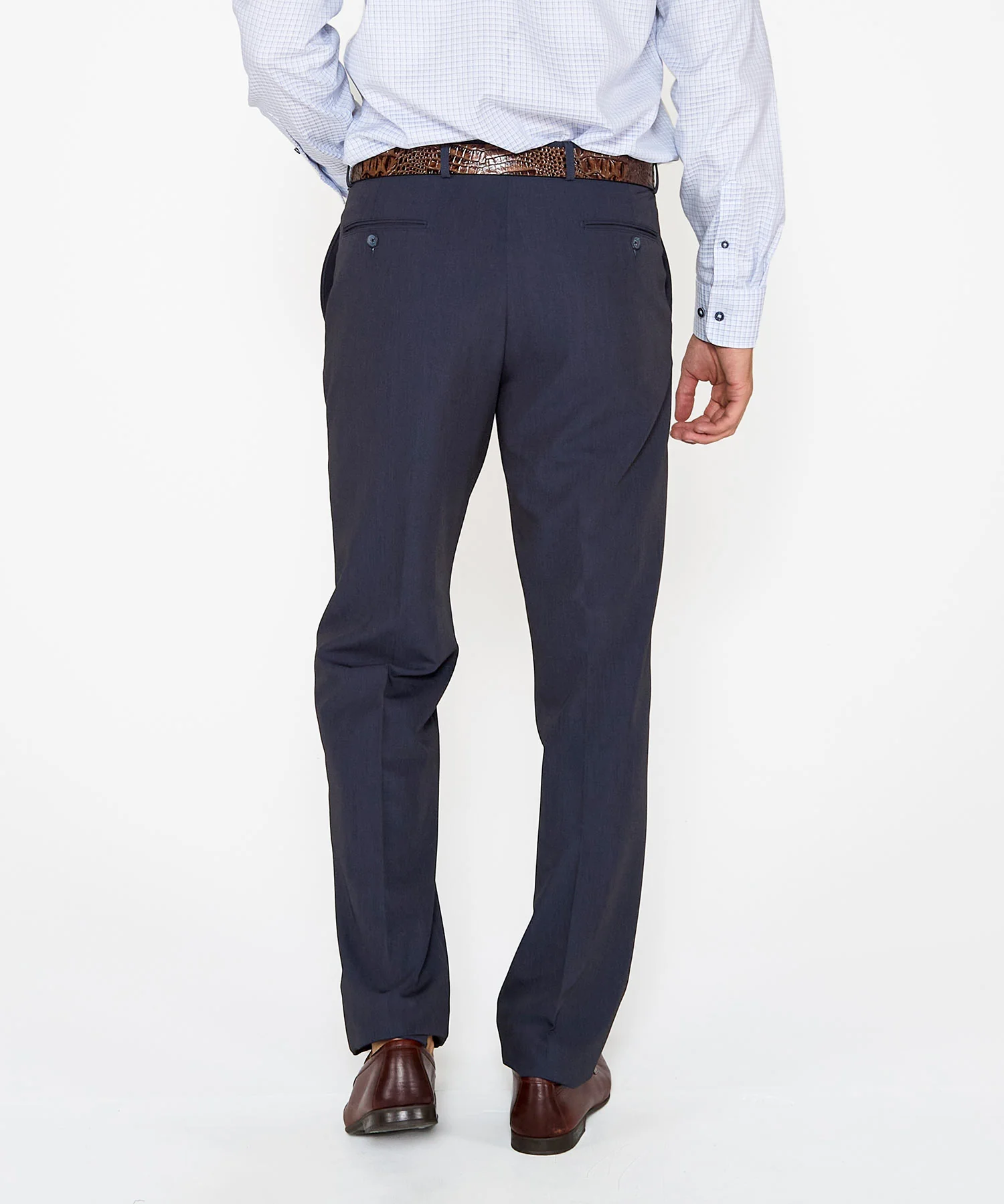 Westport Black Flat Front Performance Stretch Gabardine Pant - Image 8