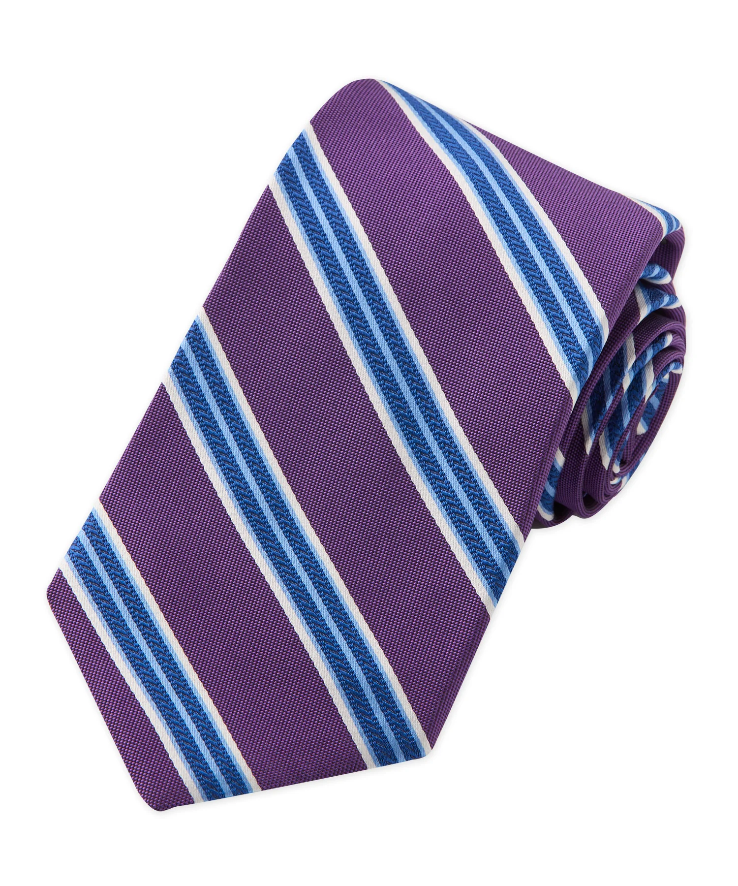 Westport Black Silk Multi Stripe Tie - Image 4