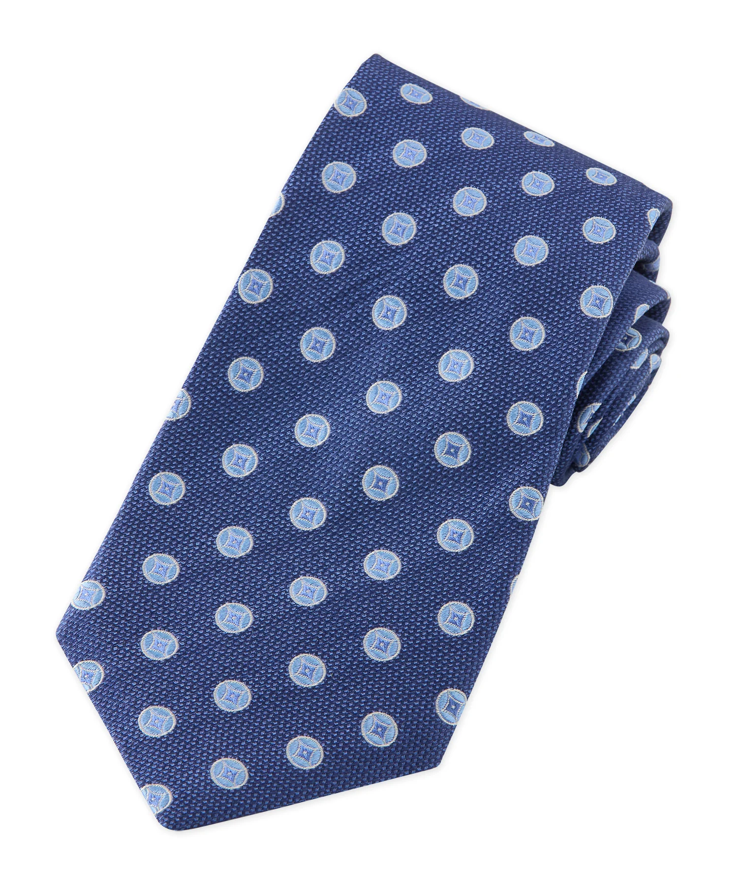 Westport Black Silk Medallion Tie - Image 3